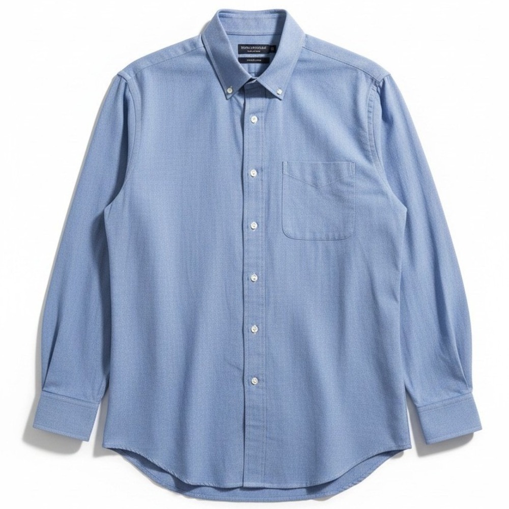 Daniel‎ Cremieux Collection Staney Shirt, Men's 16.5 33, Blue Cotton Button Down